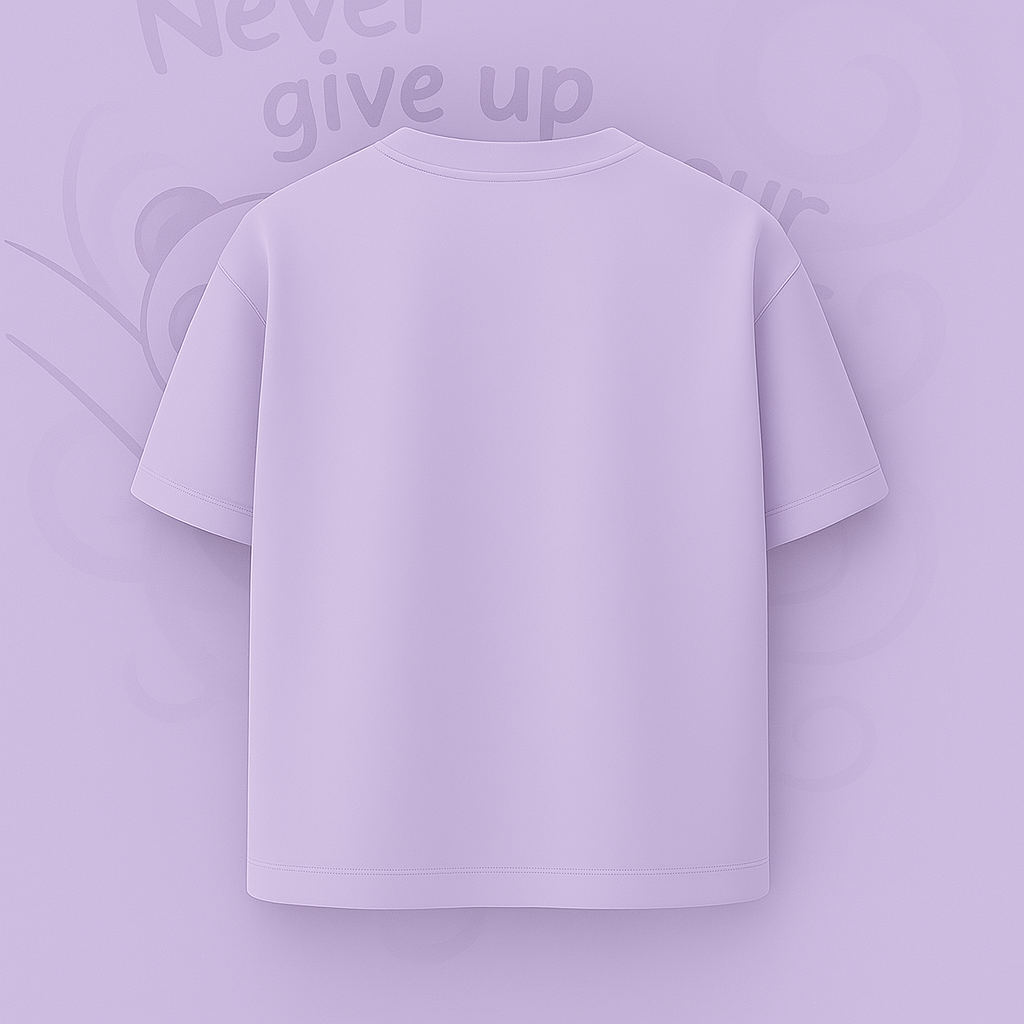 create a back plain 3D mockup of the oversized t-shirt